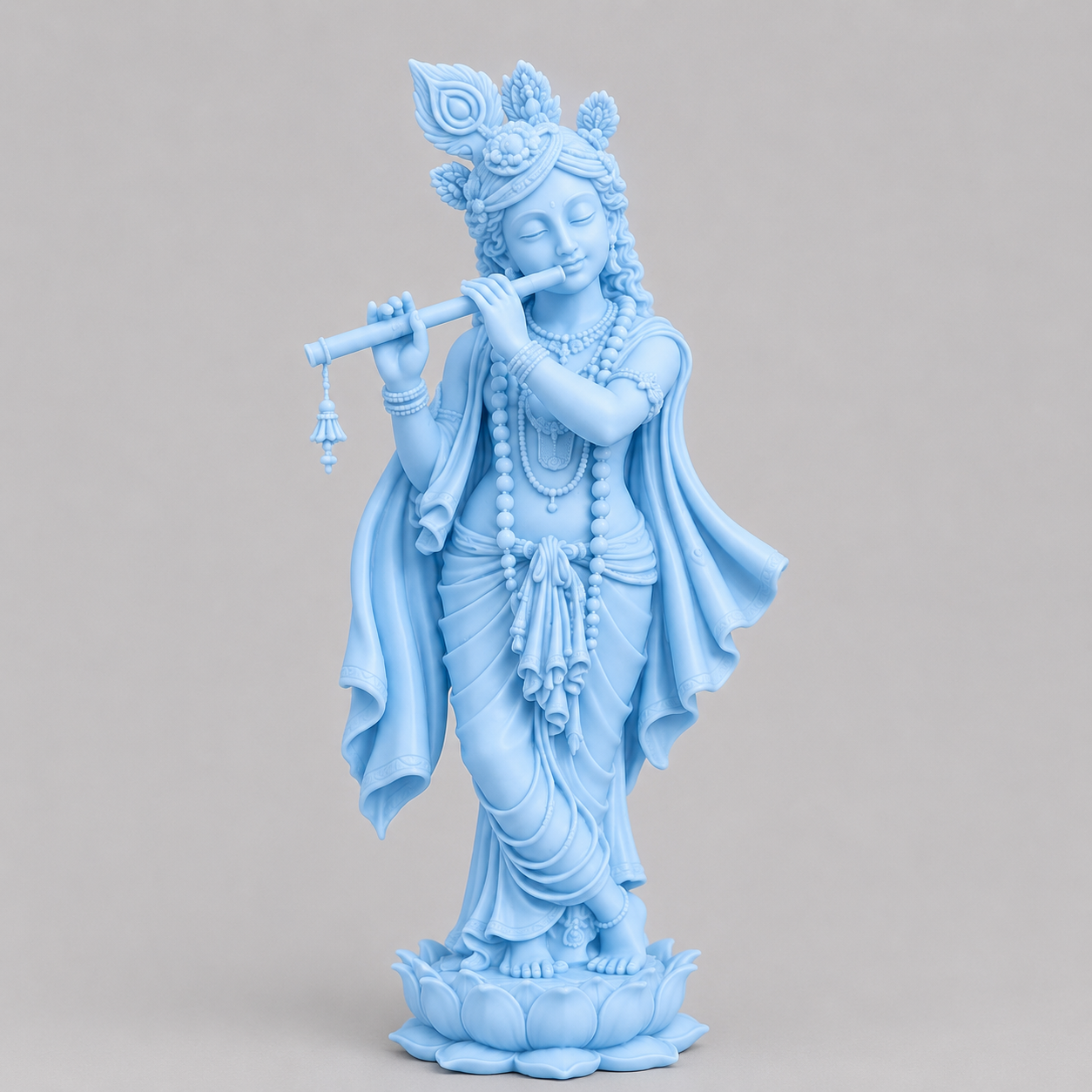 Krishan Flute Skyblue 3D Model (5 Inch)